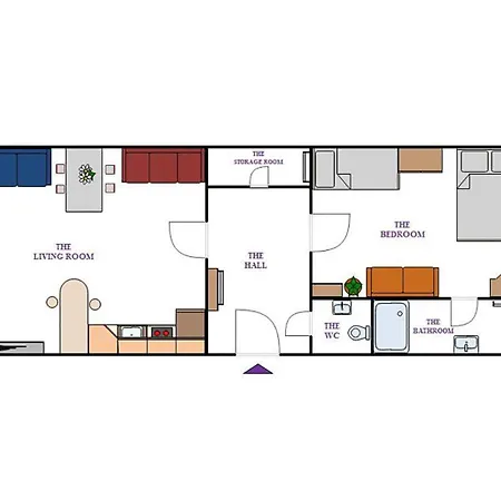 Apartamento Colorful 2bdr Family